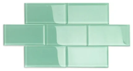 3 X 12 Lagoon Green Glass Subway Tile