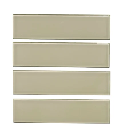 3"x12" Glass Subway Tile, Oracle Collection, Taupe, Subway Tile, Lot of 50