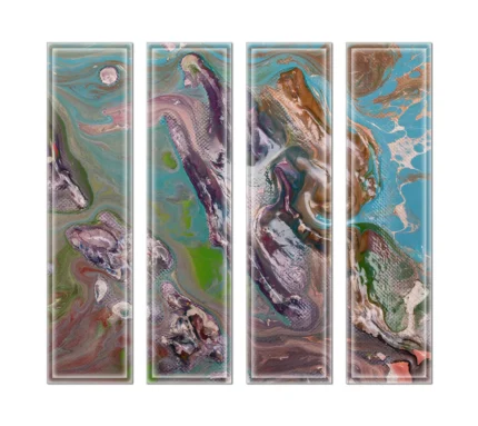 3"x12" Upscale Designs Crystal Glass Wall Tile, Set of 32