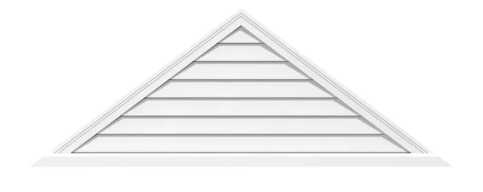 30 x 15 Triangle PVC Gable Vent, Functional, Brickmould Sill Frame - Image 1
