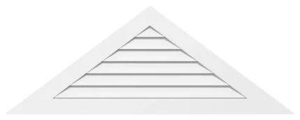 30 x 15 Triangle PVC Gable Vent, Functional, Standard Frame