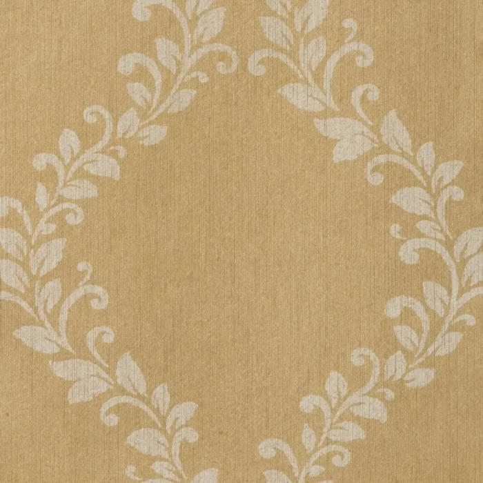 305031 Gold Metallic Floral Diamond Wallpaper, Triple Roll - 75.57 Sq.ft - Image 1
