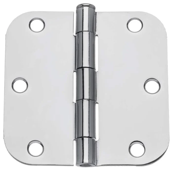 [36-PACK] 3-1/2" Door Hinges, 5/8" Radius, Polished Chrome - Image 1