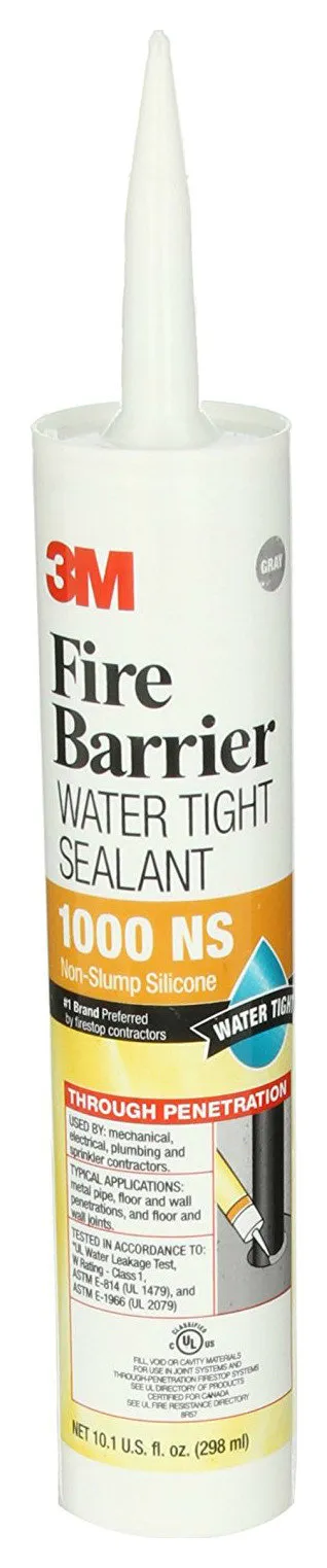 3M® 1000NS Fire Barrier Water Tight Sealant, Light Gray, 10.1 Oz