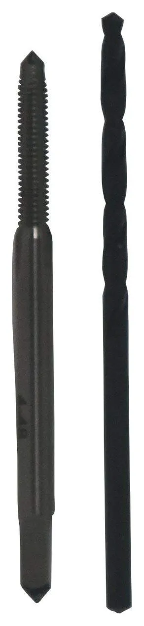 4-40 HSS Plug Tap and matching  43 HSS Drill Bit in plastic pouch.