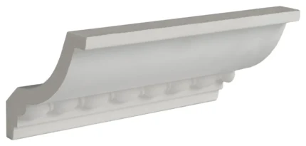 4" Face, Rope Polyurethane Crown Moulding, 6" Long Sample