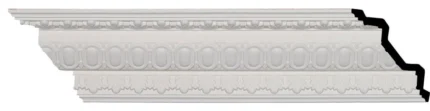 4"Hx4"Px5 3/4"Fx94 1/2"L, 1 1/4" Repeat, Egg and Dart Crown Moulding, 12-Pack