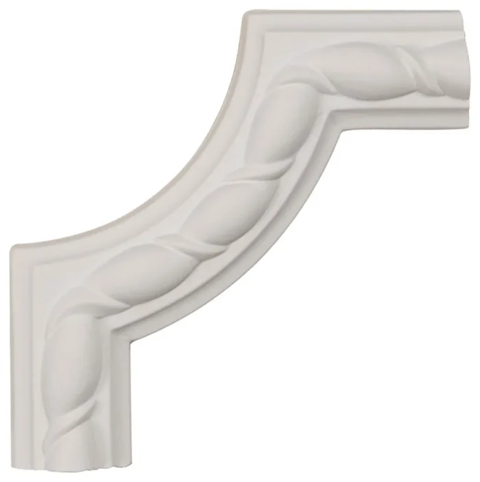 4"W x 4"H x 5/8"P Bulwark Rope Panel Moulding Corner - Image 1