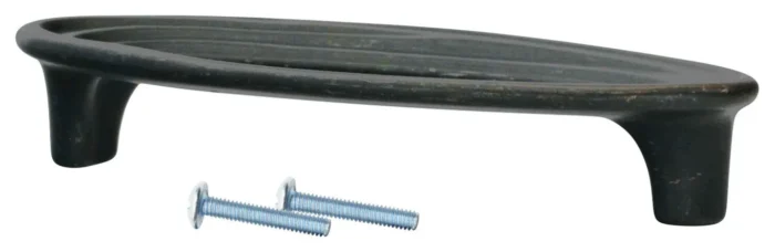 5-1/32 Inch Center To Center Antique Metal, Cabinet Hardware Pull / Handle - Image 1
