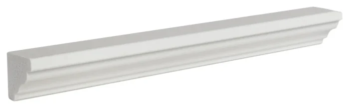 5/8" Face, Plain Recycled Polystyrene Crown Moulding, 6" Long Sample - Image 1