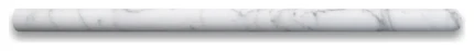 5/8x12 Pencil Liner Statuary Statuario White Marble Trim Molding Honed, 1 piece