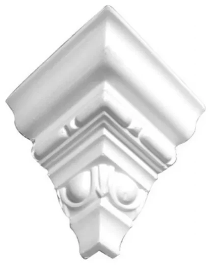 5" Face, Egg and Dart Barrel Polyurethane Crown Moulding, Outside Corner