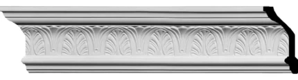 5"Hx2 1/2"Px5 1/2"Fx94 1/2"L Asa Acanthus Leaf Crown Moulding, 12-Pack