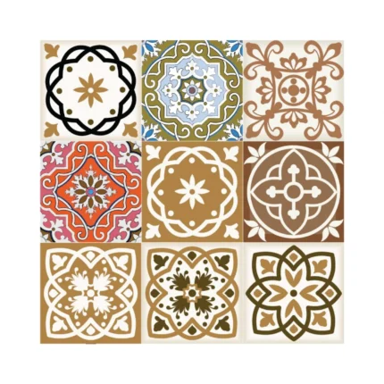 5" x 5" Snickerdoodle Mosaic Pop Peel and Stick Removable Tiles