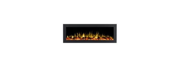 50 inch Black Recessed Electric Fireplace with Logs - INTU 50" | Ignis - Image 1
