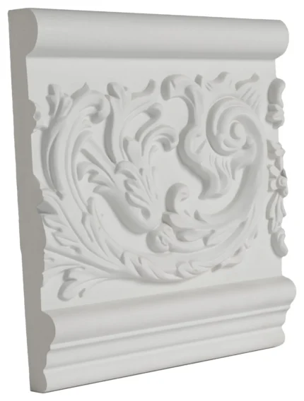 7-1/16" Floral Scroll Polyurethane Frieze Moulding (2-PACK), 6" Long Sample