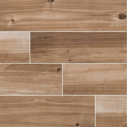 8"x36" Havenwood Saddle Matte Porcelain Tile, Set of 35