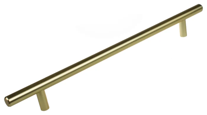 9" Center Solid Steel 12" Bar Pull, Set of 10, Satin Gold - Image 1