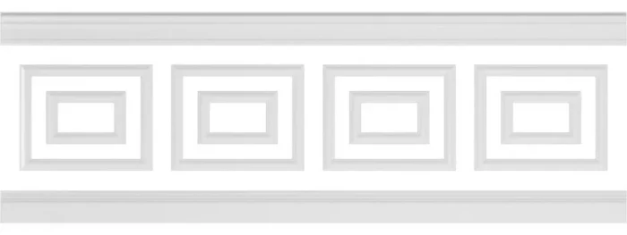 94.5"L Ashford Square Double Panel Wainscot Paneling Kit, 32-36"H - Image 1