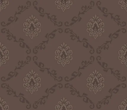 Acharnes Espresso Damask Wallpaper, Sample