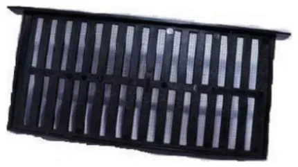Air Vent 93805 Plastic Foundation Vent with Slider, Black, 16" x 8"