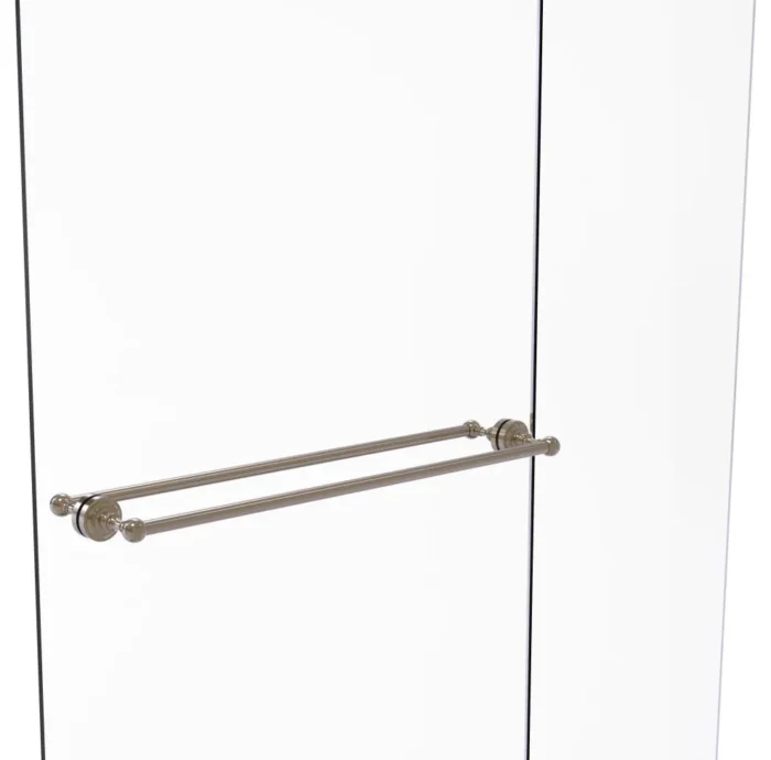 Allied Brass Dottingham Collection 30"Back to Back Shower Door Towel Bar - Image 1