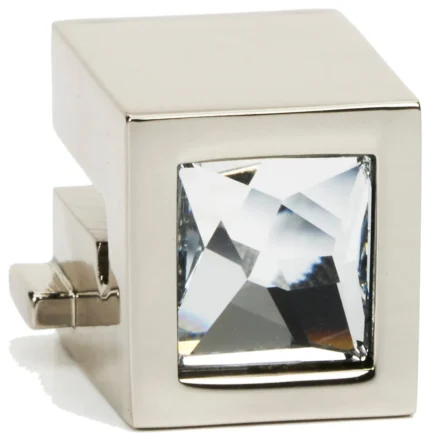 Alno C2670 Convertibles 1/2 Inch Square Crystal Ring Pull Mount - Polished