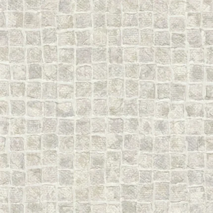 Alpha, Modern Trendy Stone Solid Embossed Wallpaper, Gray Cream, Sample