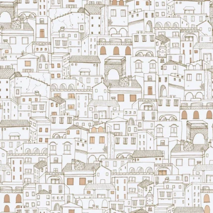 Amalfi Peel and Stick Wallpaper, White, 28 Sqft
