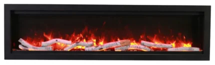 Amantii 60"Electric Fireplace, SYM-60, Built-in with Log Set
