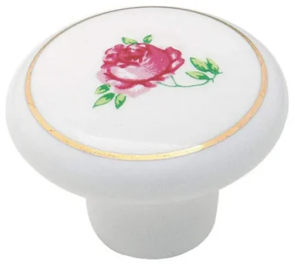 Amerock 221 Allison Value 1-1/2 Inch Diameter Mushroom Cabinet - White