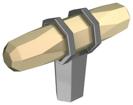 Amerock BP36647L London 9/16 Inch Bar Cabinet Knob - Golden Champagne / Black