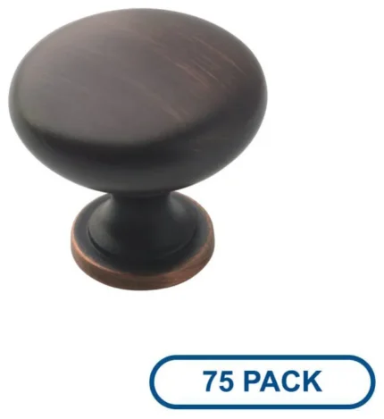 Amerock BP53005-75PACK Everyday Heritage 1-1/4 Inch Diameter - Oil Rubbed