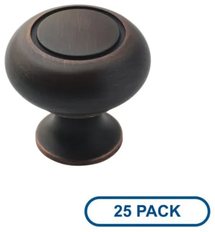 Amerock BP53011-25PACK Everyday Heritage 1-1/4 Inch Diameter - Oil Rubbed