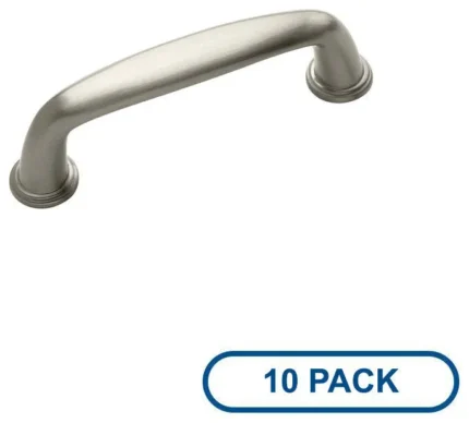 Amerock BP53701-10PACK Kane 3 Inch Center to Center Handle - Satin Nickel