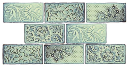Antic Feelings Ceramic Wall Tile, Aqua Marina, Sample