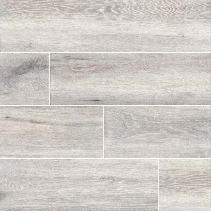 Antoni Platinum 6x36 Matte Wood Look Porcelain Tile, Sample - Image 1