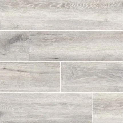 Antoni Platinum Matte Wood Look Porcelain Tile, Sample