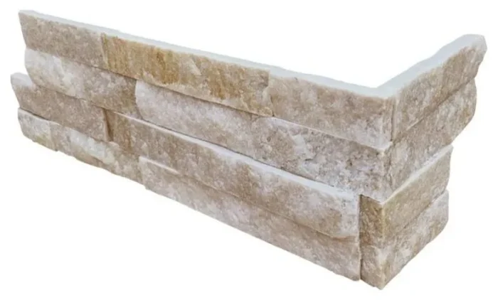 Arctic Golden Split Face Corner Ledger Panel, Sample - Image 1
