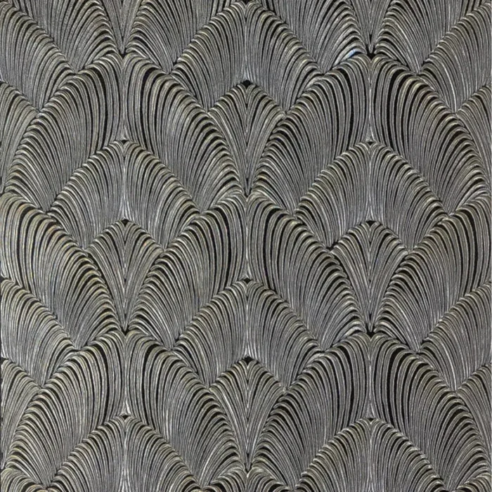 Arthouse wave black silver gold metallic faux fabric textured wallpaper roll 3-D, Roll 21 Inc X 33 Ft - Image 1