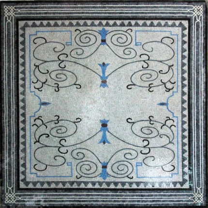 Artistic Design Hand Made Marble Mosaic, 39"x39"