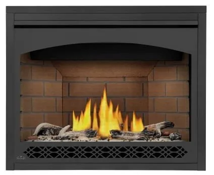 Ascent X 42 DV Gas Fireplace w/Sandstone Brick Panels - LP
