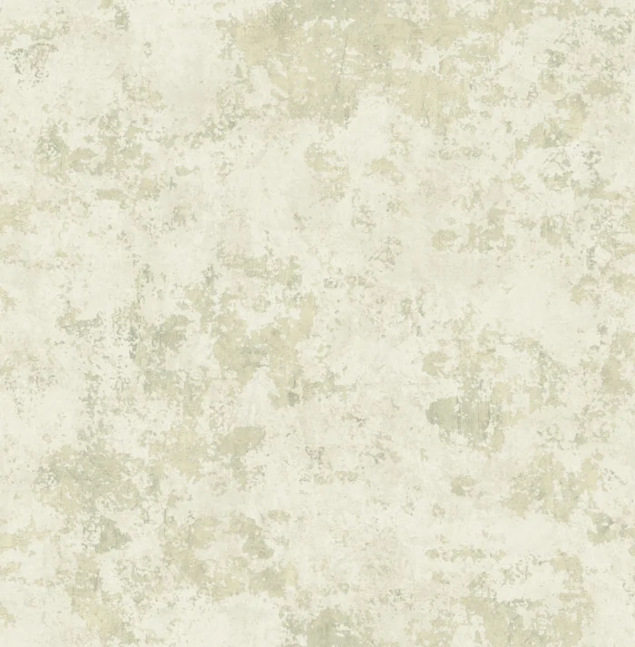 Atelier Faux Stucco Wallpaper Bolt, Greige and Metallic Gold - Image 1