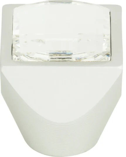 Atlas Homewares 3196 Crystal 1 Inch Square Cabinet Knob - Matte Chrome