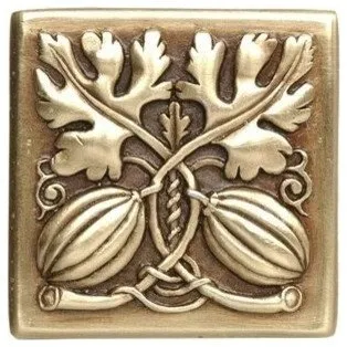 Autumn Squash Knobs, Antique-Style Brass