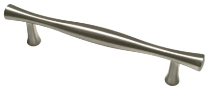 Bamboo Style 3-25/32" Center to Center 5-3/32" Long Brushed Nickel Cabinet Pull