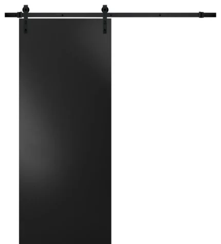 Barn Door 30 x 84 & Hardware | Planum 0010 Black Matte | 6.6FT Rail Kit