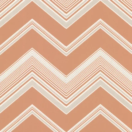 Bearden Orange Zig Zag Wallpaper, Sample