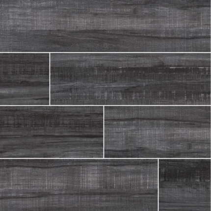 Belmond Obsidian 8X40 Black Matte Ceramic Tile, Sample