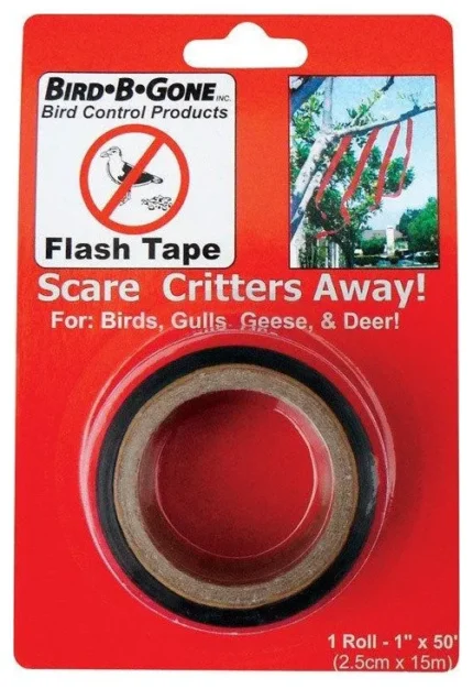 Bird-B-Gone® MMFT-050 Iridescent Red Foil Bird Deterrent Flash Tape, 1" x 50'